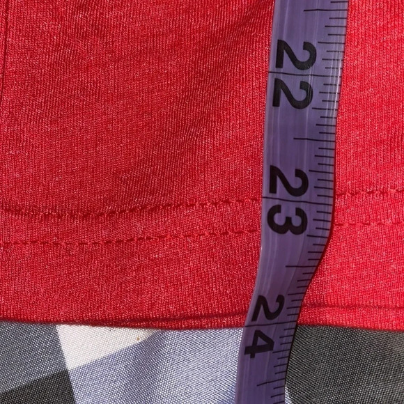 Basic  Red comfy stretchy short sleeve Unisex T-shirt M - Picture 6 of 9